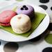 French macaroons on a plate at TeaHaus on Friday, April 19. The flavors are ginger ale, blueberry pancake, and strawberry rhubarb puree. AnnArbor.com I Daniel Brenner